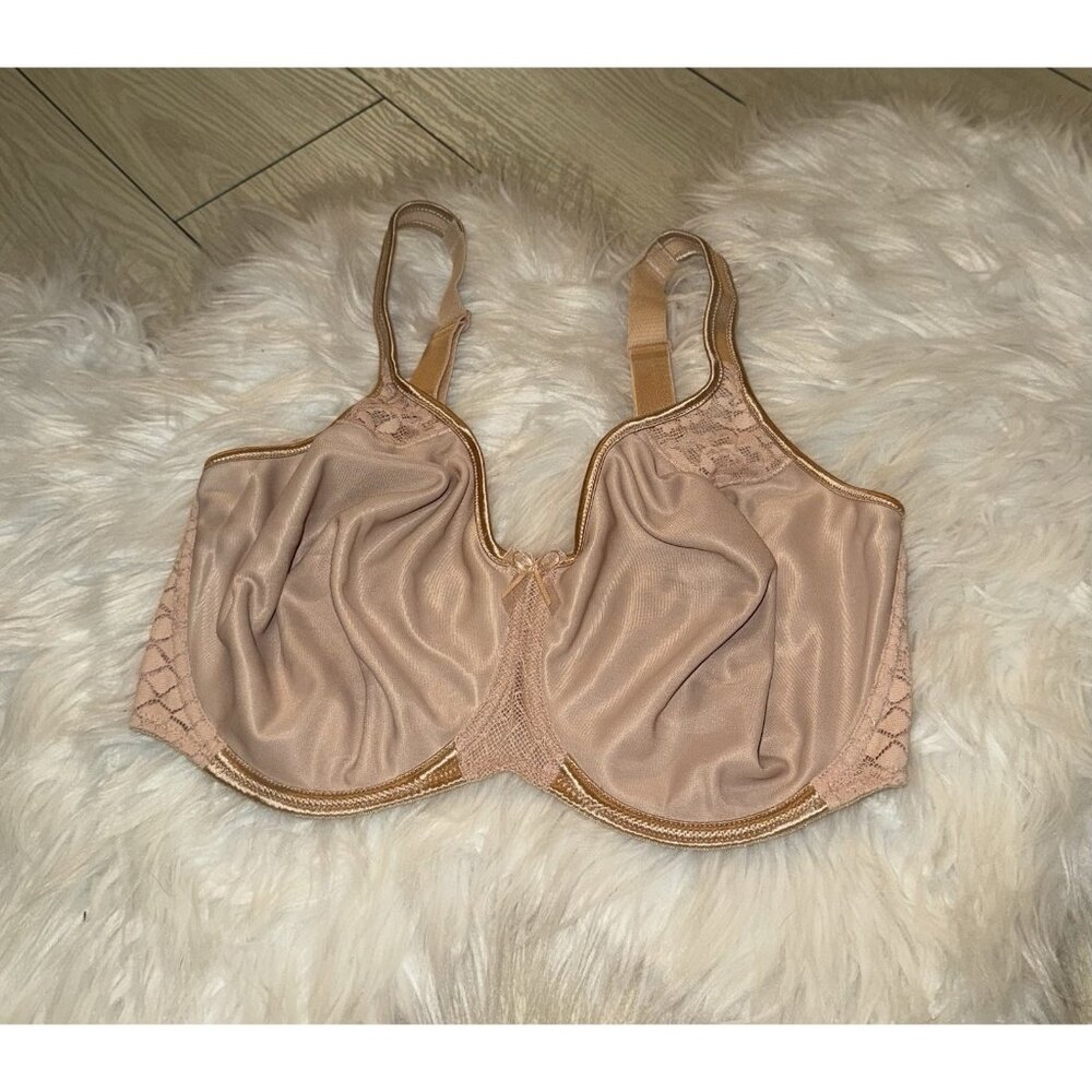Empreinte Melody Full Coverage Bra Underwire Seamless Lace Womens 34F Beige
